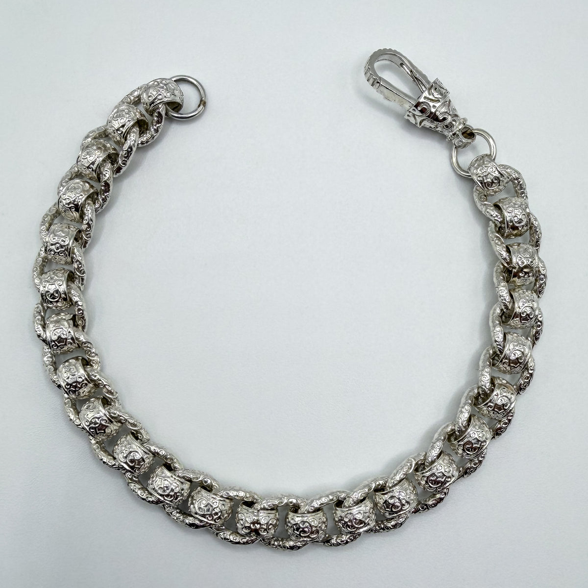 Sterling Silver Rollerball Bracelet - 8" × 11 mm