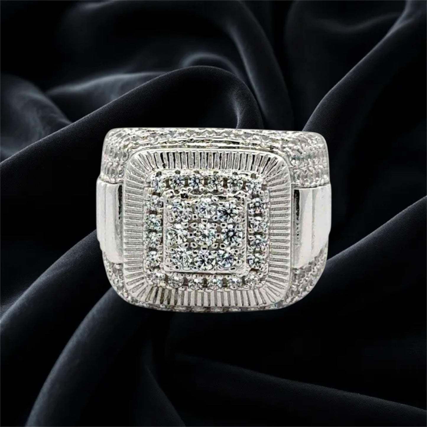 Sterling Silver + CZ Cluster Ring