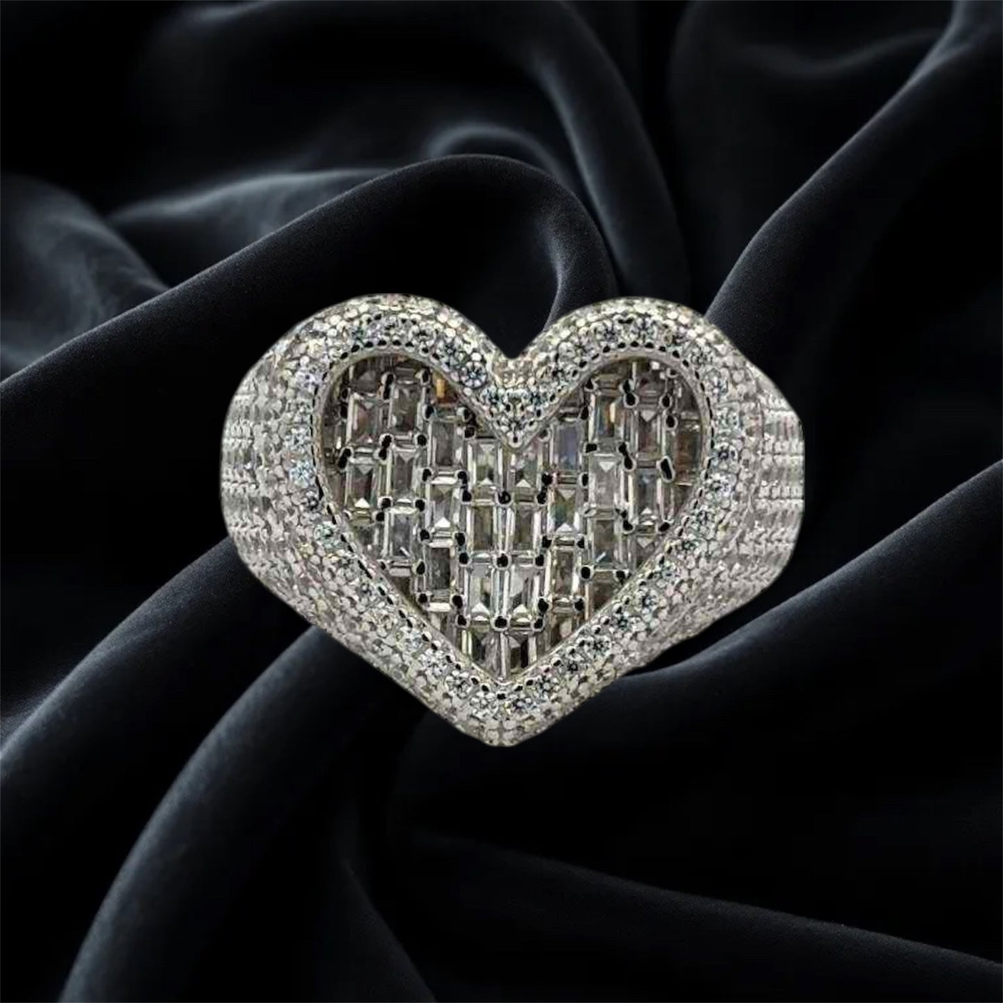 Sterling Silver + CZ Heart Ring