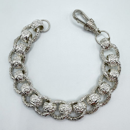 Sterling Silver Rollerball Bracelet - 9" × 15 mm