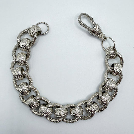 Sterling Silver Rollerball Bracelet - 8.5" × 15 mm