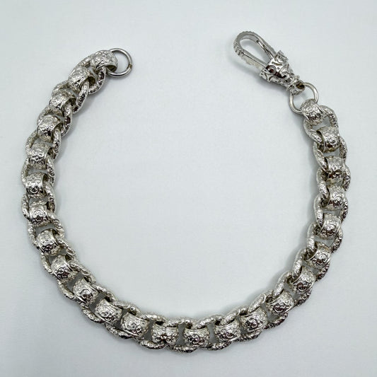 Sterling Silver Rollerball Bracelet - 8" × 11 mm