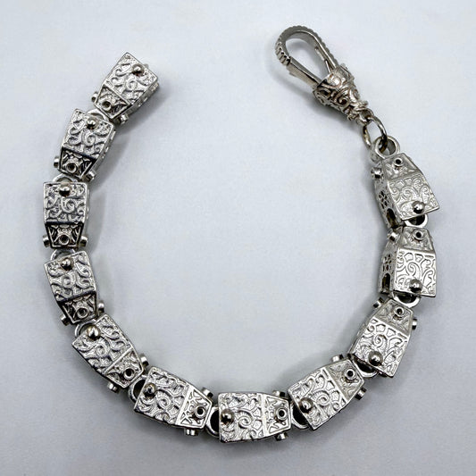 Sterling Silver Lego Bracelet - 8.5" × 10 mm