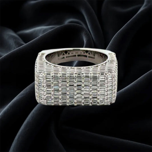 Sterling Silver + CZ Iceblock Ring