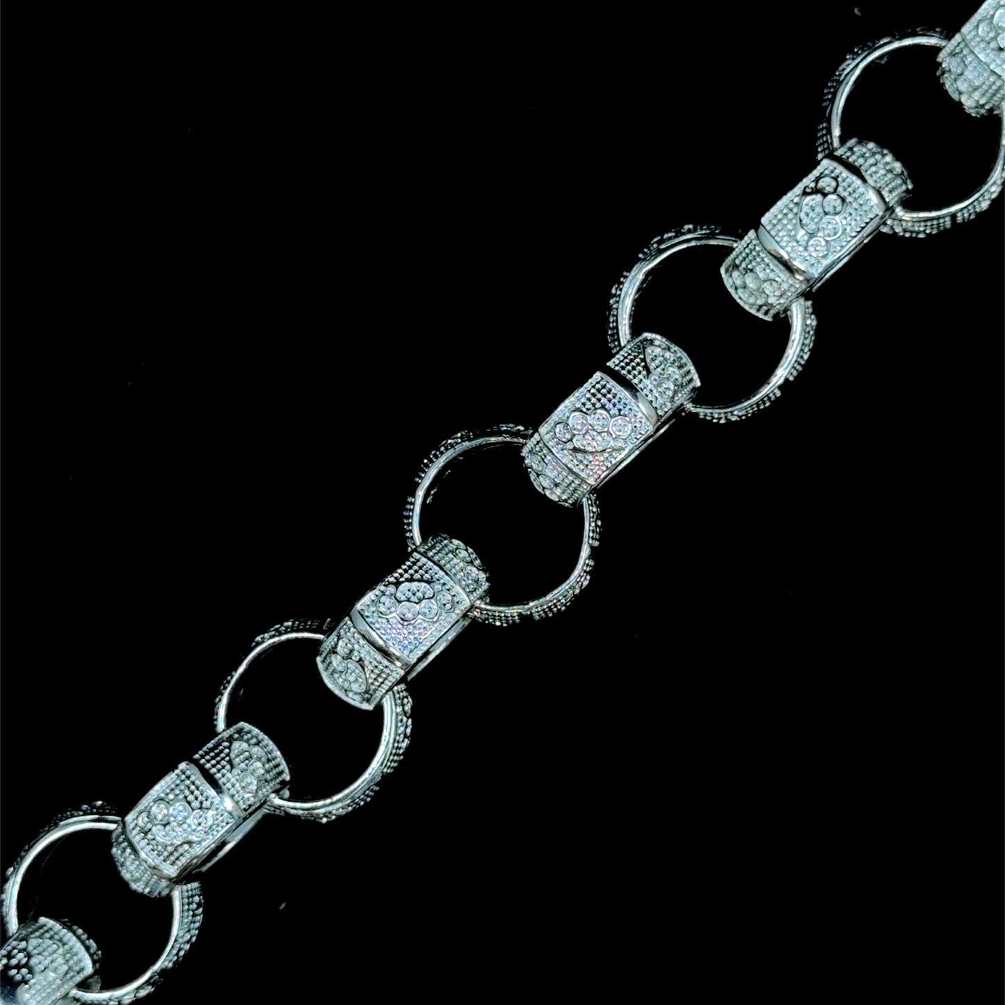 Solid Sterling Silver Knuckle Duster Belcher Chain